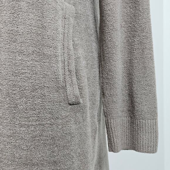 Barefoot Dreams Open Front Cardigan Sweater Long Neutral Taupe | Women's Medium - Picture 13 of 16